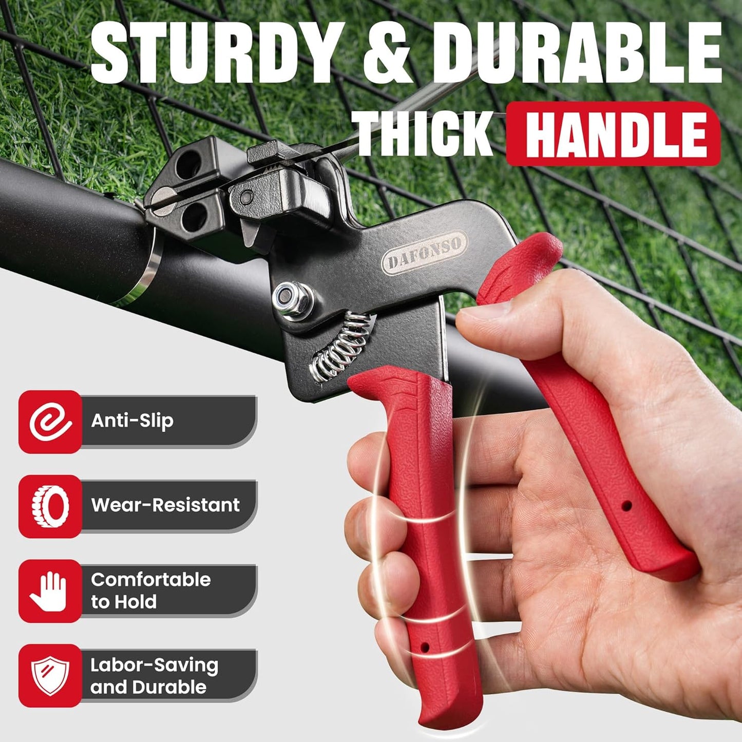 Heavy Duty Stainless Steel Cable Tie Gun Kit - 100PCS 11.8" Zip Ties, 200LBS Strength, UV Resistant for Fencing & Industrial Use