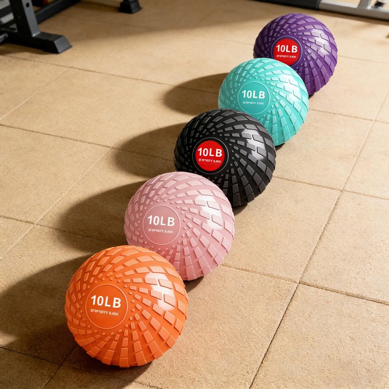 STRPRETTY BASIC Medicine Ball 10 lbs Slam Ball Weighted Balls for Exercise Strength and Crossfit Workout (Dynamic Pink)