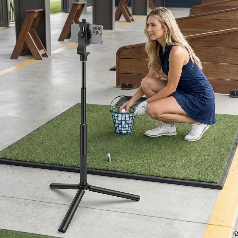 WIGERLON Golf Monopod Stick,Golf Tripod, Golf Recording Stick with Magnetic Phone Holder and a Adjustable Clip Smartphone Holder.irangesports Stick for Golf Swing