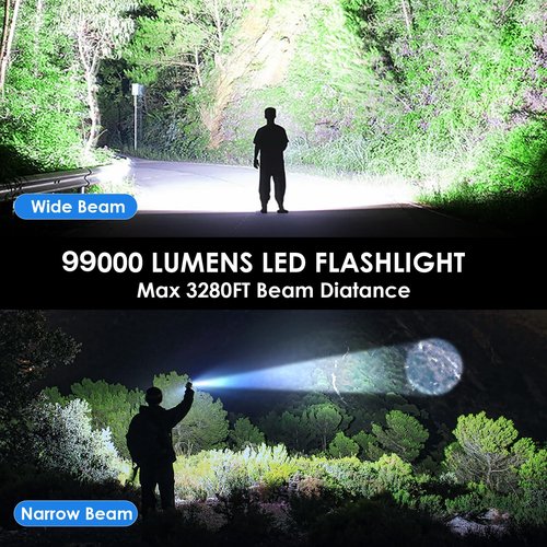 Cinlinso Flashlights Rechargeable High Lumens, 2 Pack Super Bright Flashlight, 7 Modes LED Flashlight, IPX7 Waterproof Powerful Flash Light for Home, Outdoor, Emergencies