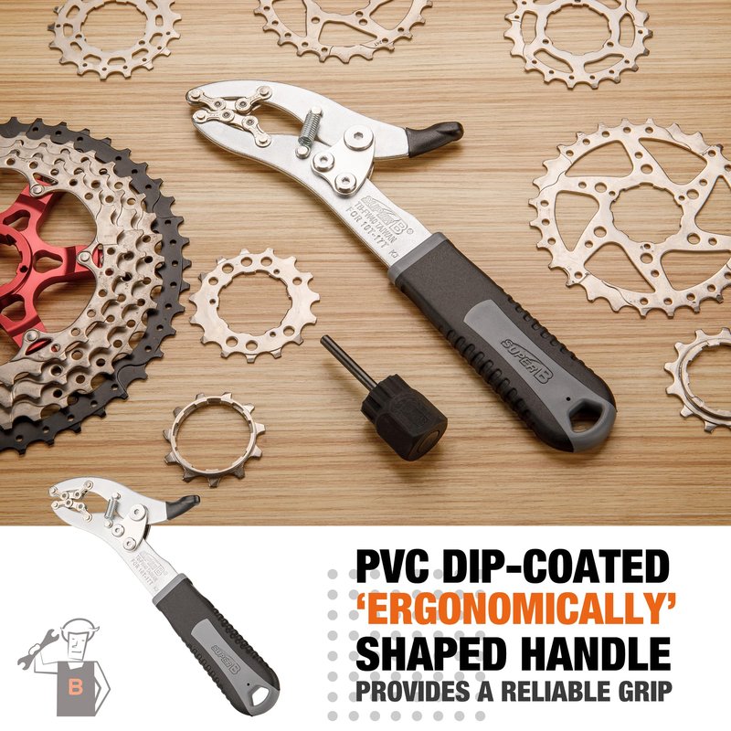 Super B Cassette Removal Tool Kit - Cassette Pliers & Lock Ring Tool for Shimano Hg Cassette/Freewheel Install Removal – for Road or Mountain Bikes Cassette Removal (TB-FW42)