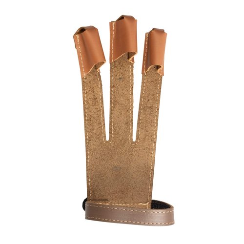 Bear Archery Fred Master Glove, Large,100% Full Grain Leather, Adjustable Velcro Wrist Strap, Ambidextrous for Left & Right Handed Archers, Traditional Bow Accessory