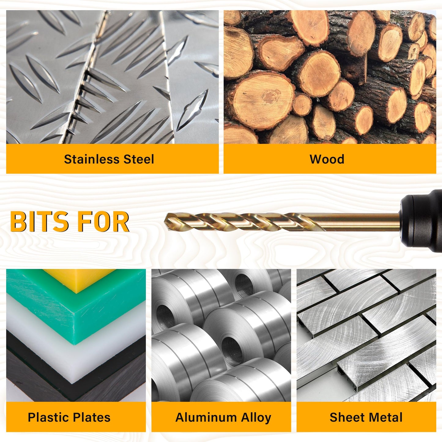 ROGAPER 13Pcs Cobalt Drill Bit Set, M35 HSS Jobber Length Drill Bit for Hardened Metal, Cast Iron, Stainless Steel, Plastic, and Wood, 1/16" - 1/4"