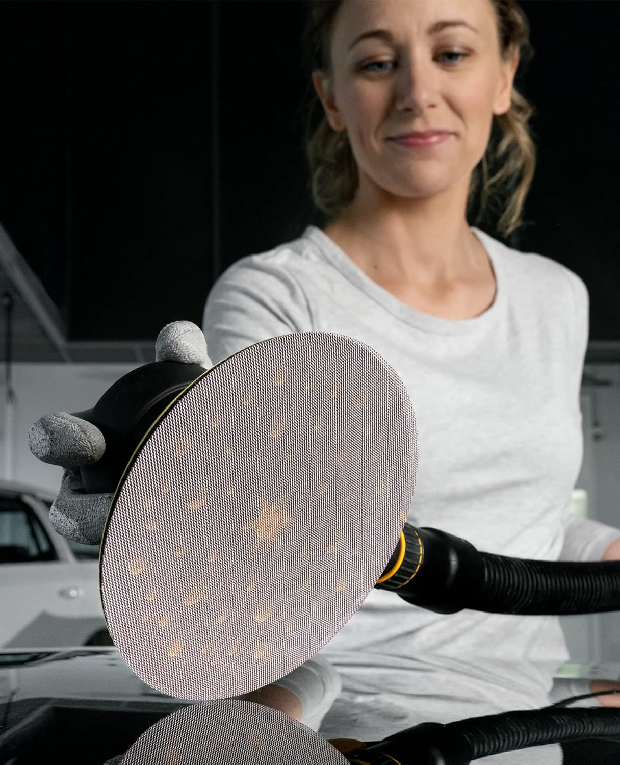 Mirka Abranet 6-Inch Sanding Discs - Grit 320, Hook and Loop, Dust-Free, 50 Pack