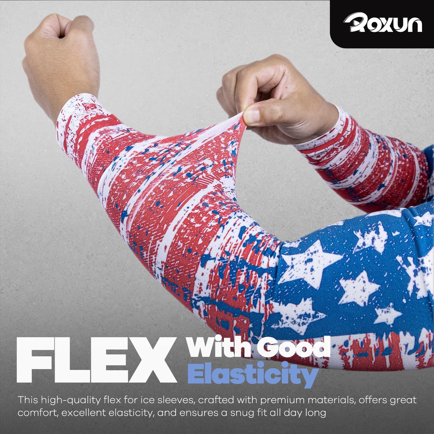 ROXUN 2 Pairs Flag Arm Sleeves Cooling UV Protection for Men Women Soccer Football Sports Mexico Flag-1