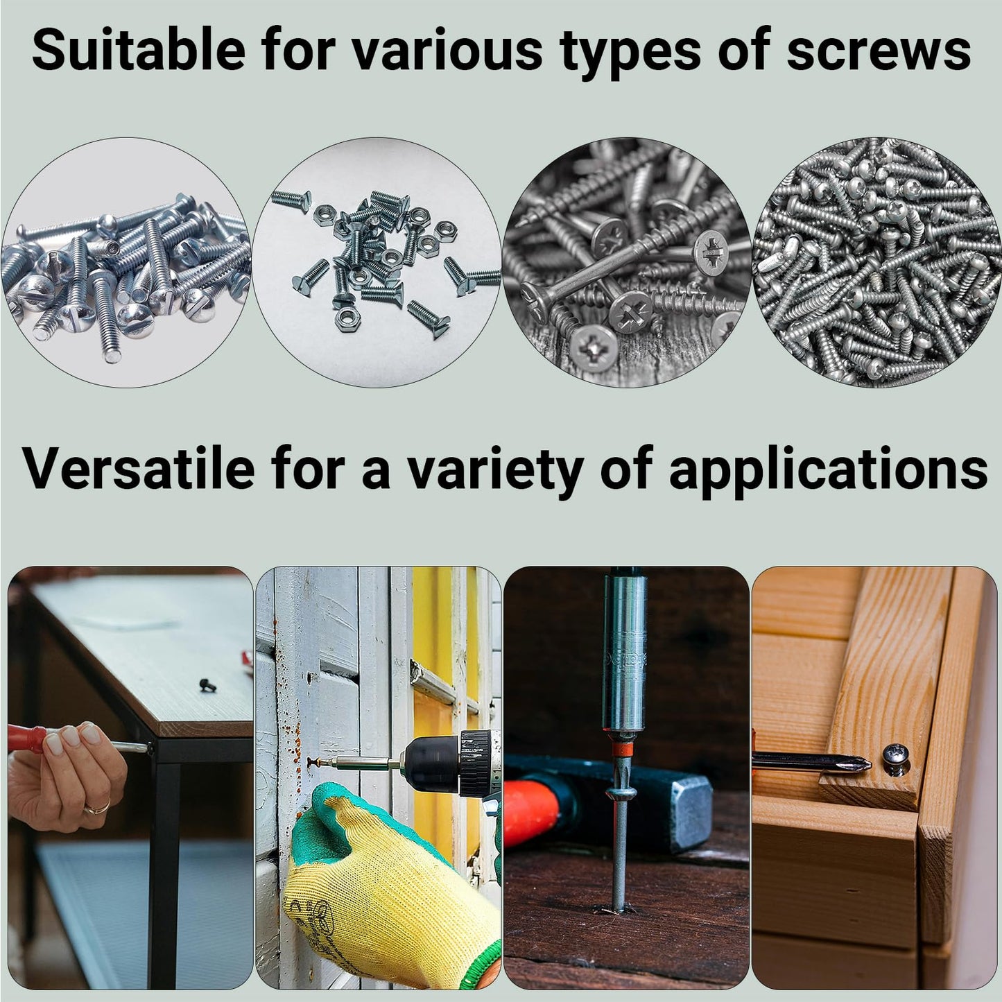 Duricient 150 Pcs 3 Sizes Screw Cover Caps, Smooth Plastic Caps for Covering Screw Nail Hole, 3 Sizes (Hole Diameter 4mm, 5mm, 6mm)(White)