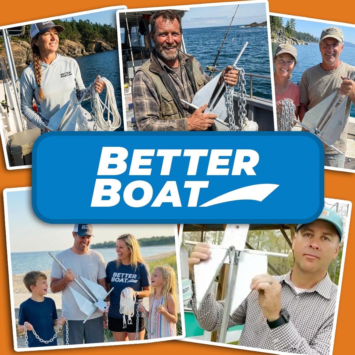 Better Boat Heavy Duty Fluke Boat Anchor Kit - Hot Dip Galvanized Steel with Rope & Chain | Multiple Sizes Available