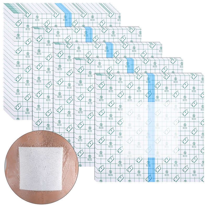 Sibba 30PCS Wound Bandages Protectors 9”x 9” Clear Large Ostomy Bag Showerproof Adhesive Bandages Shower Cover Shields Film Dressing for Showering Moisture Barrier Adhesive Tattoo Aftercare Bath Patch