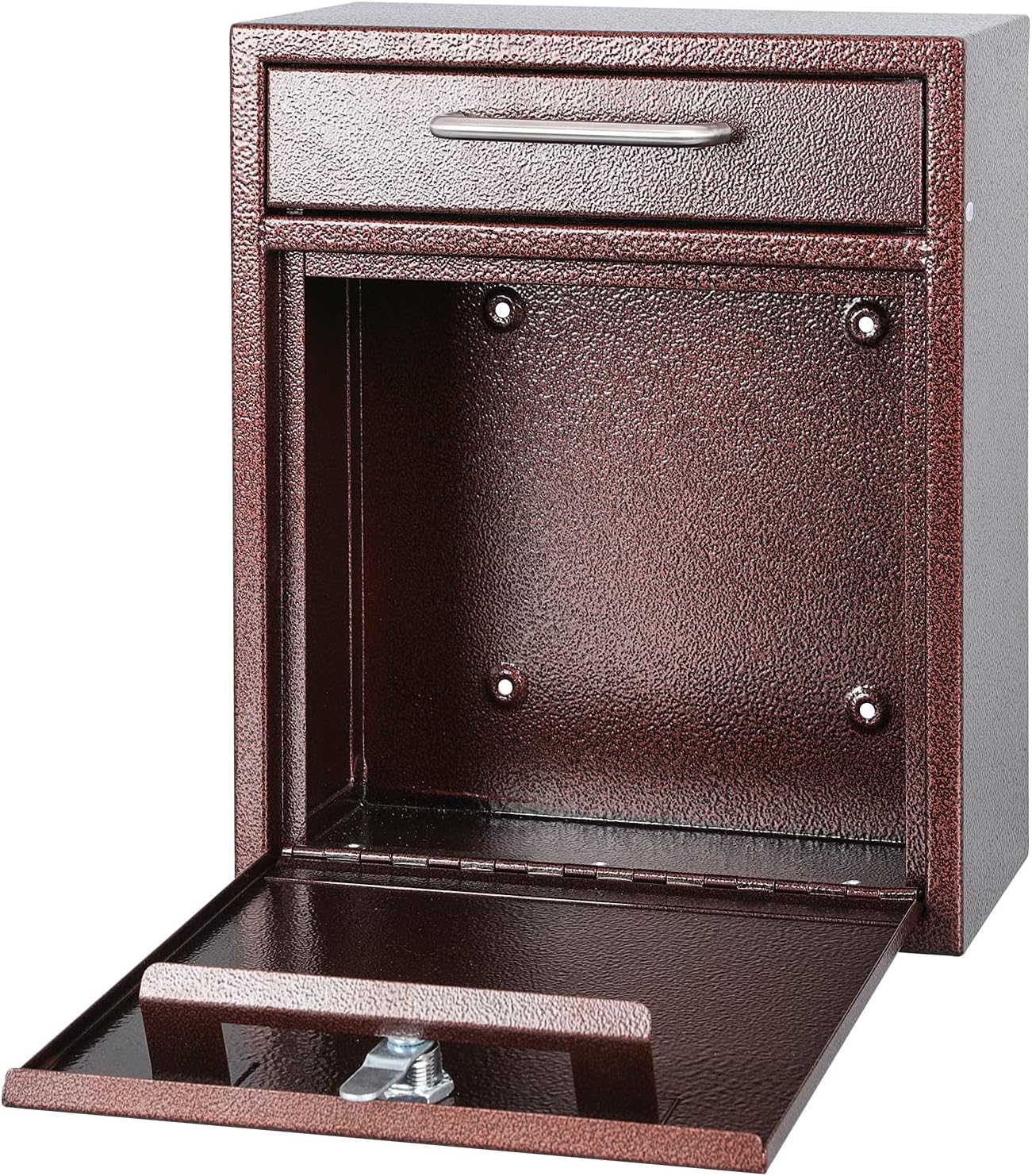 Secure Wall-Mount Mailbox with Lock | KYODOLED Large Steel Drop Box, Black, 16.2H x 11.22L x 4.72W