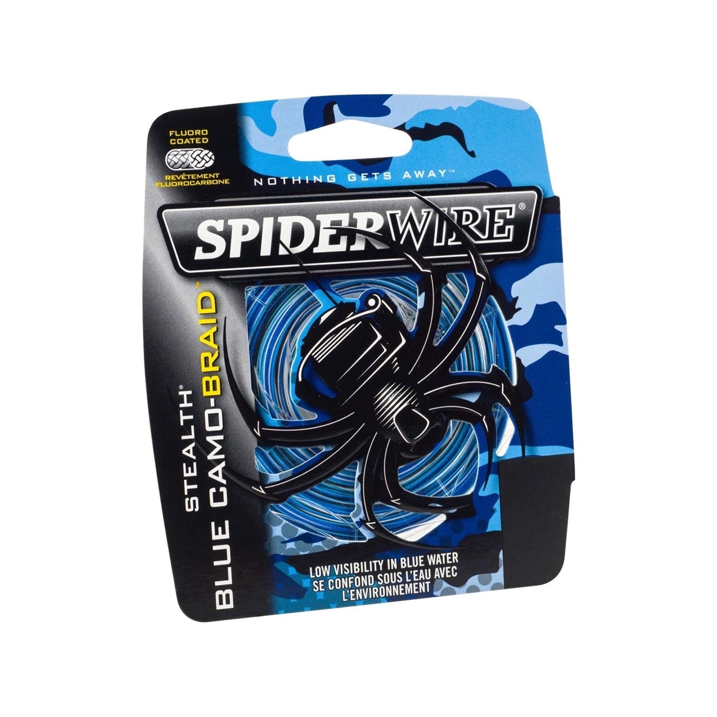 SpiderWire Stealth® Superline, Blue Camo, 100lb | 45.3kg, 500yd | 457m Braided Fishing Line, Suitable for Saltwater and Freshwater Environments