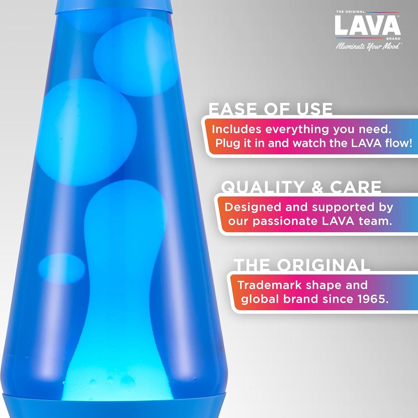 14.5" Wild Pink Lava Lamp - Classic Liquid Motion with White Wax & Pink Liquid - Item #2361