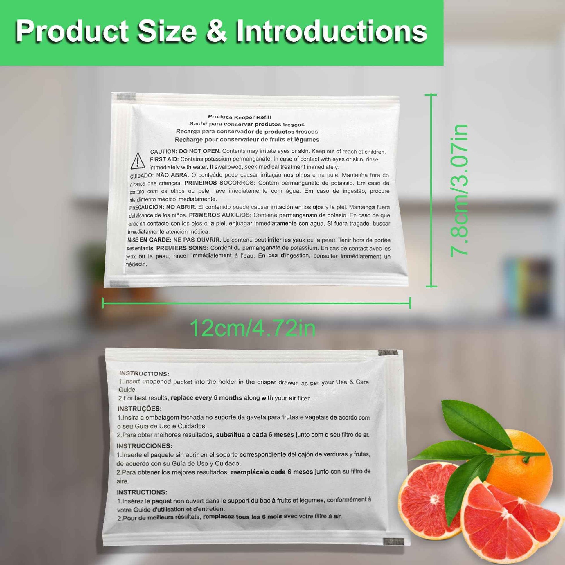 LeoTube Refrigerator Produce Preserver Replacement for Frigidaire FRPAPKRF2PK FRPAPKRF Pure Air Produce Keeper (4)