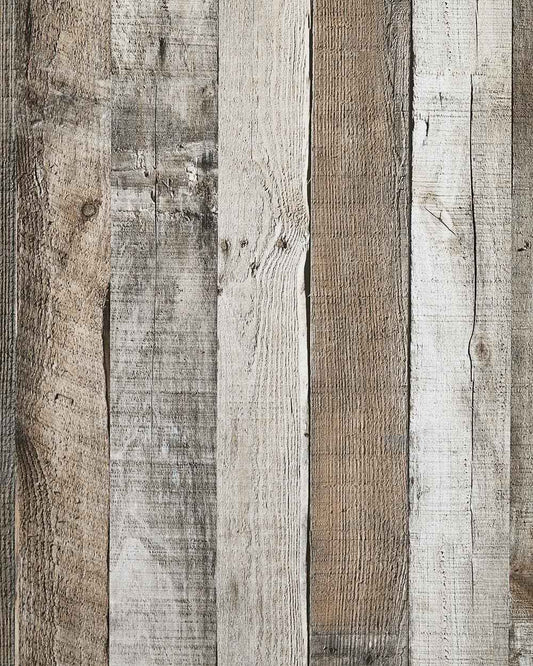 Natural Grey Wood Contact Paper - 17.3" Peel and Stick Wallpaper for Home Decor