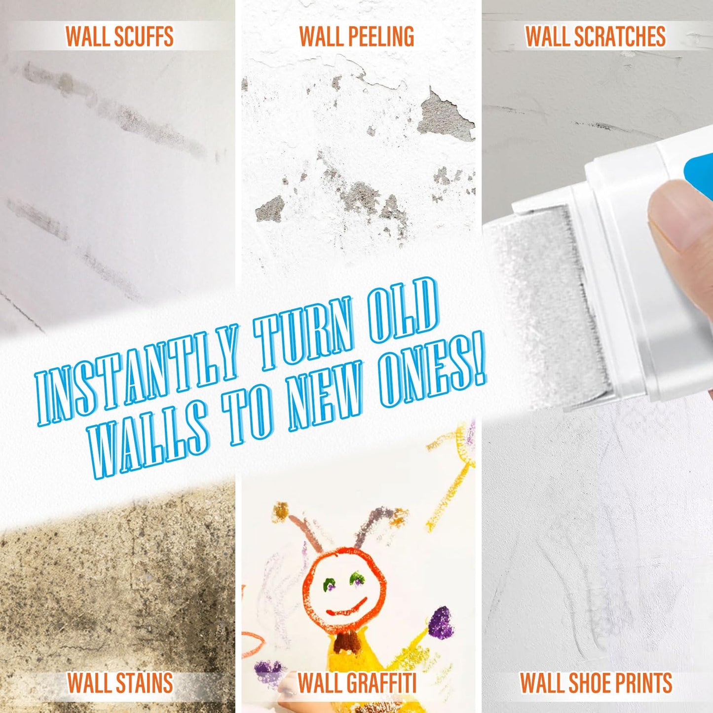 White Paint for Wall, Fast-Drying Wall Paint Touch up for Interior & Exterior wall, Water Based & Low Odor Kit with Roller Brush, for Ceiling, Wood, Metal, Low VOC, 3.5oz