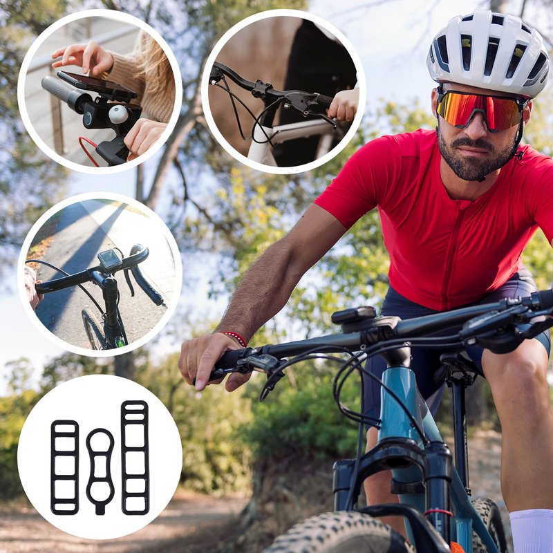 20pcs Bicycle Light Silicone Straps with 20pcs S Buckles, 4 Styles Bike Rubber Straps Elastic Flashlight Mount Bike Silicone Holder Band Cell Phones Speaker Lights for Bicycle Light Sets Handlebar