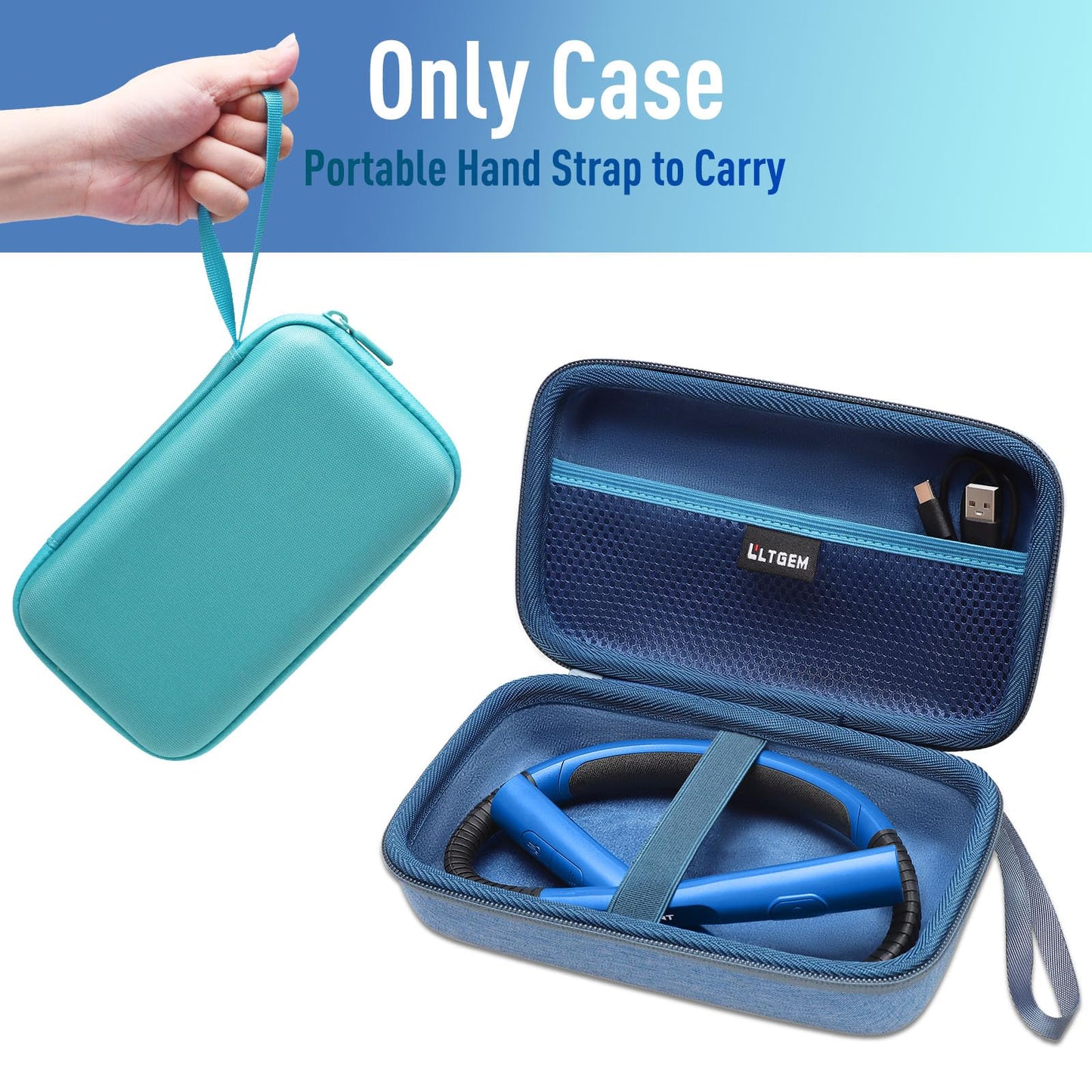 LTGEM Neck Light Case Compatible with Glocusent/Gritin/EastPin/Vekkia/Enclize/NIVAVA/LUXJET Neck Reading Light Cases, Book Light for Reading in Bed Cases,Purple(Case Only)