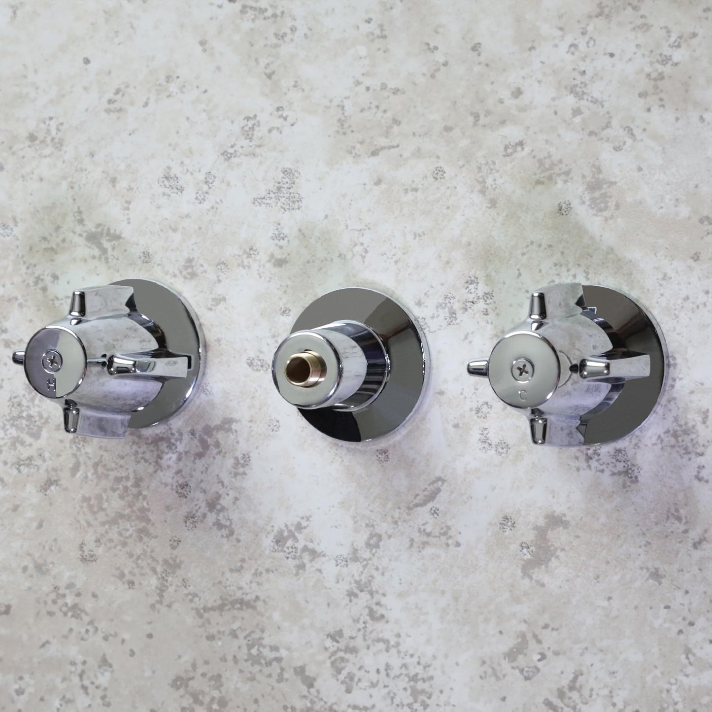 DANCO Bathtub and Shower 3-Handle Remodel/Rebuild Trim Kit for Central Brass Faucets | Knob Handle | 10L-11H, 10L-11C, 10L-13D | Chrome (39616)