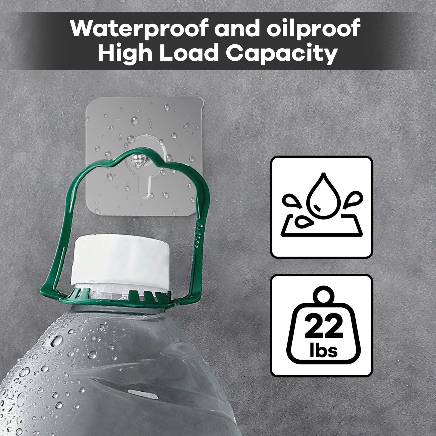 BelroseHom 25 Pack Picture Hangers Without Nails,22lbs Load Heavy Duty Adhesive Wall Hooks for Hanging(16mm),2 in 1 Reusable Waterproof and Oilproof Hooks for Kitchen, Bathroom, Home, Office