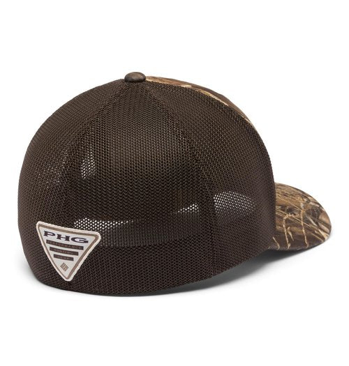Columbia Unisex PHG Camo Mesh Ball Cap, Realtree Max7/Game Flag, L/XL