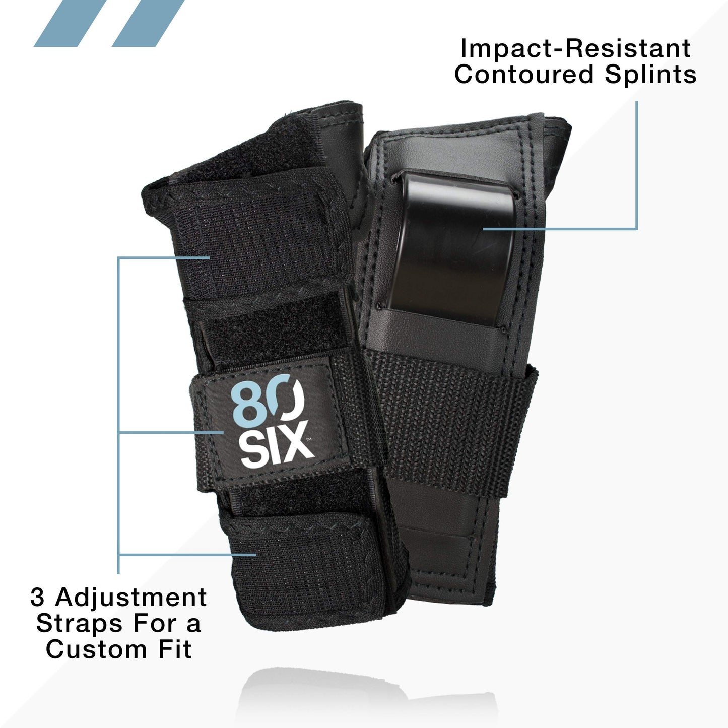 80Six Dual Certified Kids’ Helmet with Knee Pads, Elbow Pads, and Wristguards, Black and Black, Junior - Ages 5+