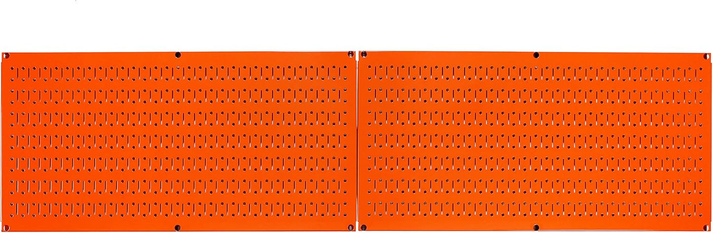 Galvanized Steel Pegboard Rack - 2 Pack 32” x 16” Metallic Tool Storage Panels