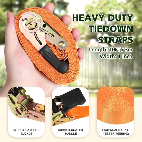 TOPNEW 20 Ninja Tree Climbing Holds for Kids Climber, Orange & Black Tree Climbing Kit with 6 Ratchet Straps for Outdoor Ninja Warrior Obstacle Course Training