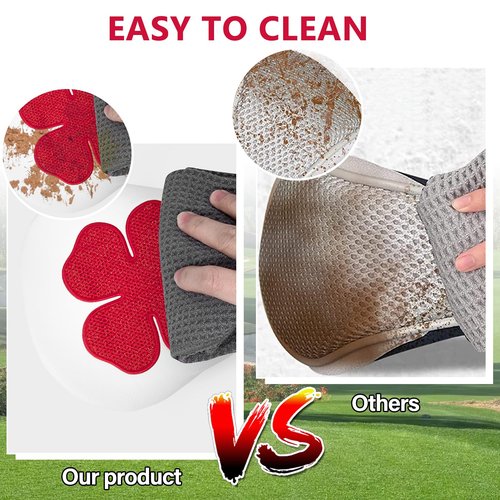 Golf Club Covers Embroidery Red Lucky Clover Driver Cover Fariway Wood Headcover Hybrid Head Covers Leather Golf Headcovers for Most Brand (for Hybrid)