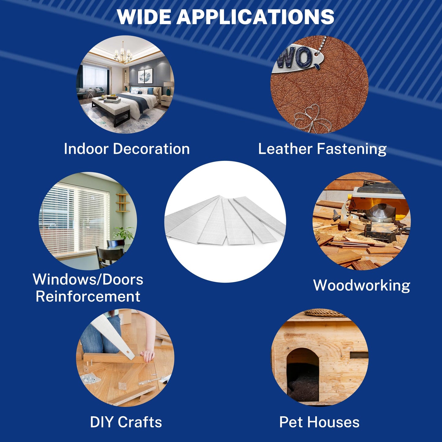 WORKPRO 1200 Count 18 Gauge Brad Nails, (3/4,1-1/4",2"), Universal Brad Nail Gun Nails for Pneumatic & Electric Brad Nailers