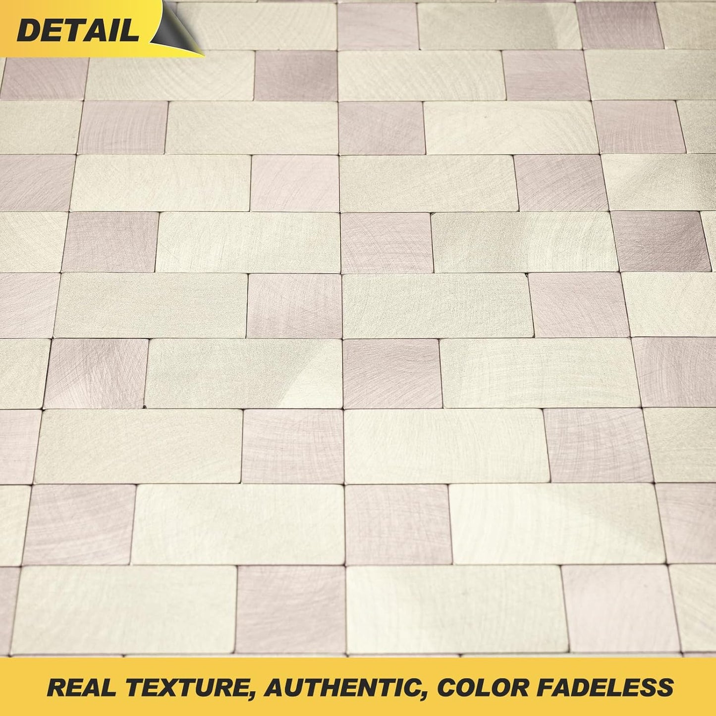 Stainless Steel Peel and Stick Backsplash Tiles - 20 Sheets, 12''x12'' for Kitchen & Bathroom