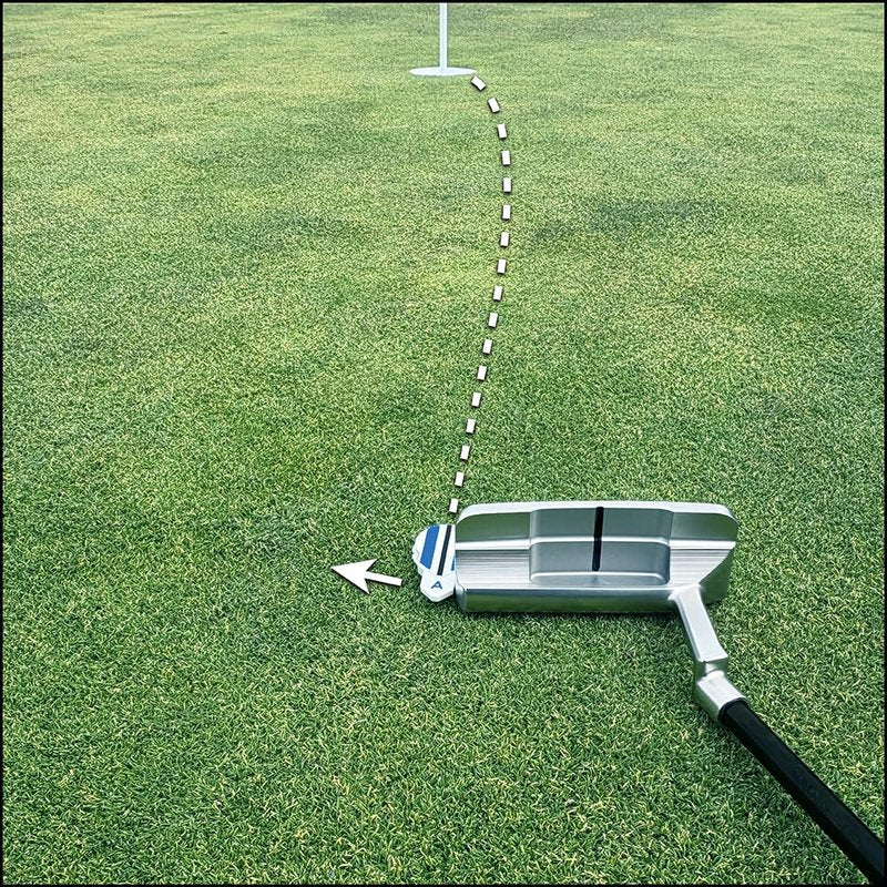 Alignment Ball Mark - Putting Alignment Aid Tool - Golf Ball Marker - Rotate to Aim - Golf Gift Accessory for Men & Women Golfers - USGA Compliant - Blue