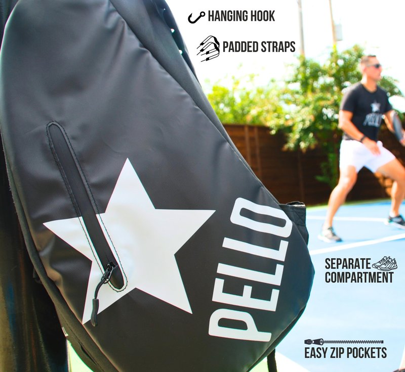 PELLO Professional Pickleball Bag | Carry Your Gear in Style | Comfort for Peak Performance on the Court | Adjusted Shoulder Straps | Long-Lasting Performance | Functionality, Durability, and Style