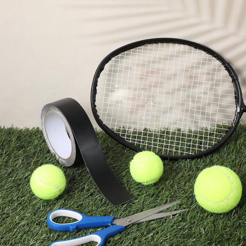 mekueeex 3 Pieces Black Racket Head Protection Tape, Tennis Racket Tape Racket Head Frame Guard Sticker for Tennis Racket ,16.4ft Roll