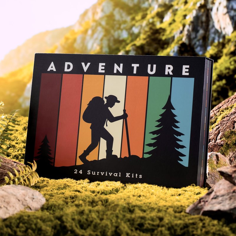 Outdoor Survival Kit, 24-in-1 Multifunctional Emergency Gear, Designed for Outdoor Enthusiasts and Adventurers, Compact for Camping, Hiking, Hunting Outside Sports, Ideal Gift for Adult Men Teen Boys.