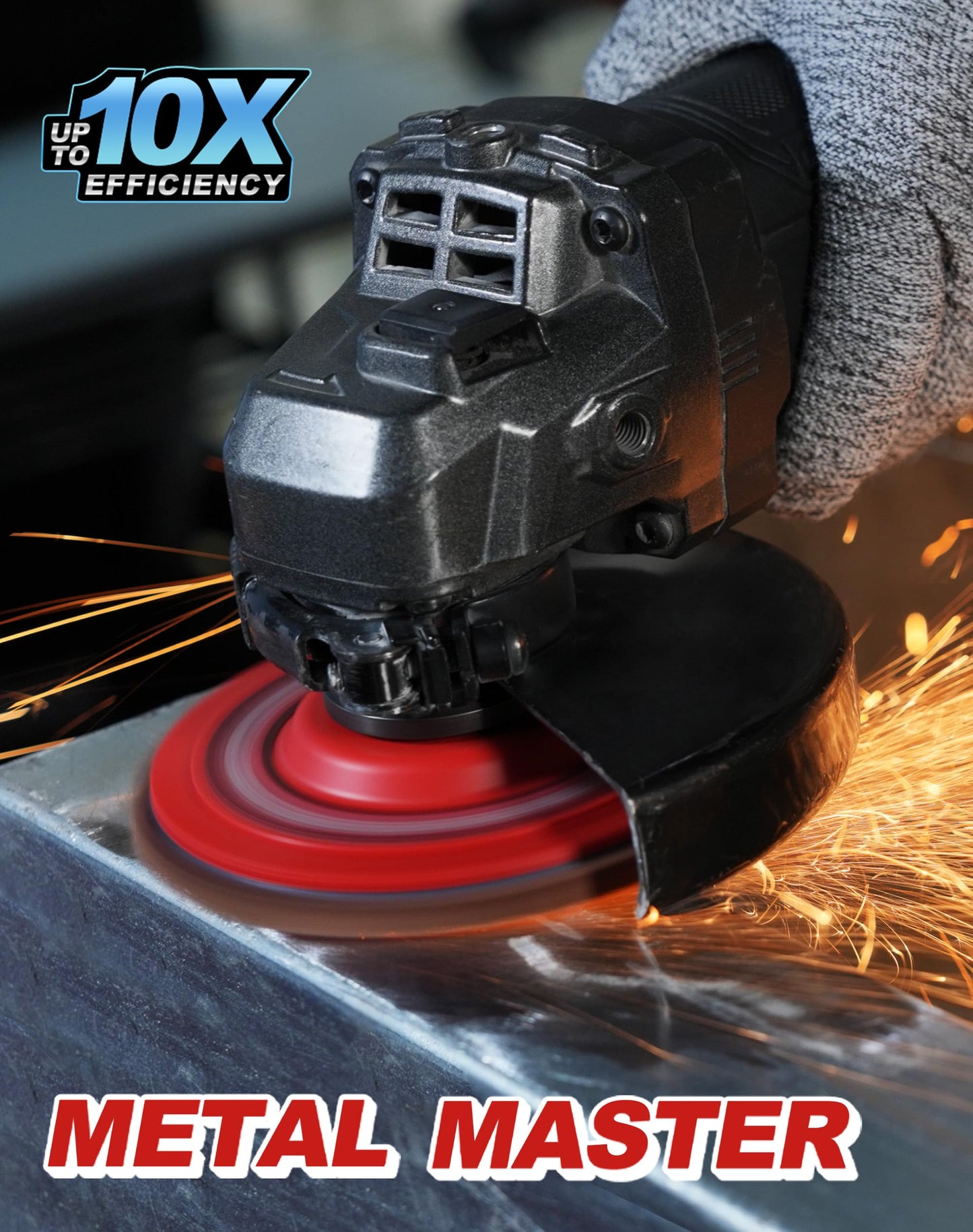 EZARC Flap Discs 80 Grit, 4-1/2" x 7/8" Ceramic Grain Flap Sanding Disc, Type 27 Heavy Duty Abrasive Trimmable Grinding Wheel Finishing for Stainless Steel, Sheet Metal (5 Pack)