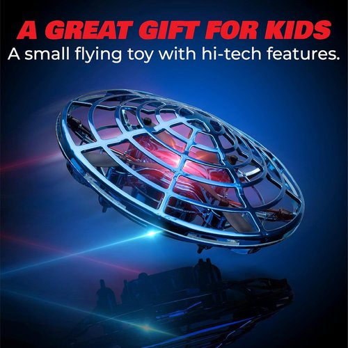 Force1 Scoot Hand Operated Drone - Easy LED Mini Drone with Motion Sensor | Rechargeable Indoor UFO Toy (Blue)