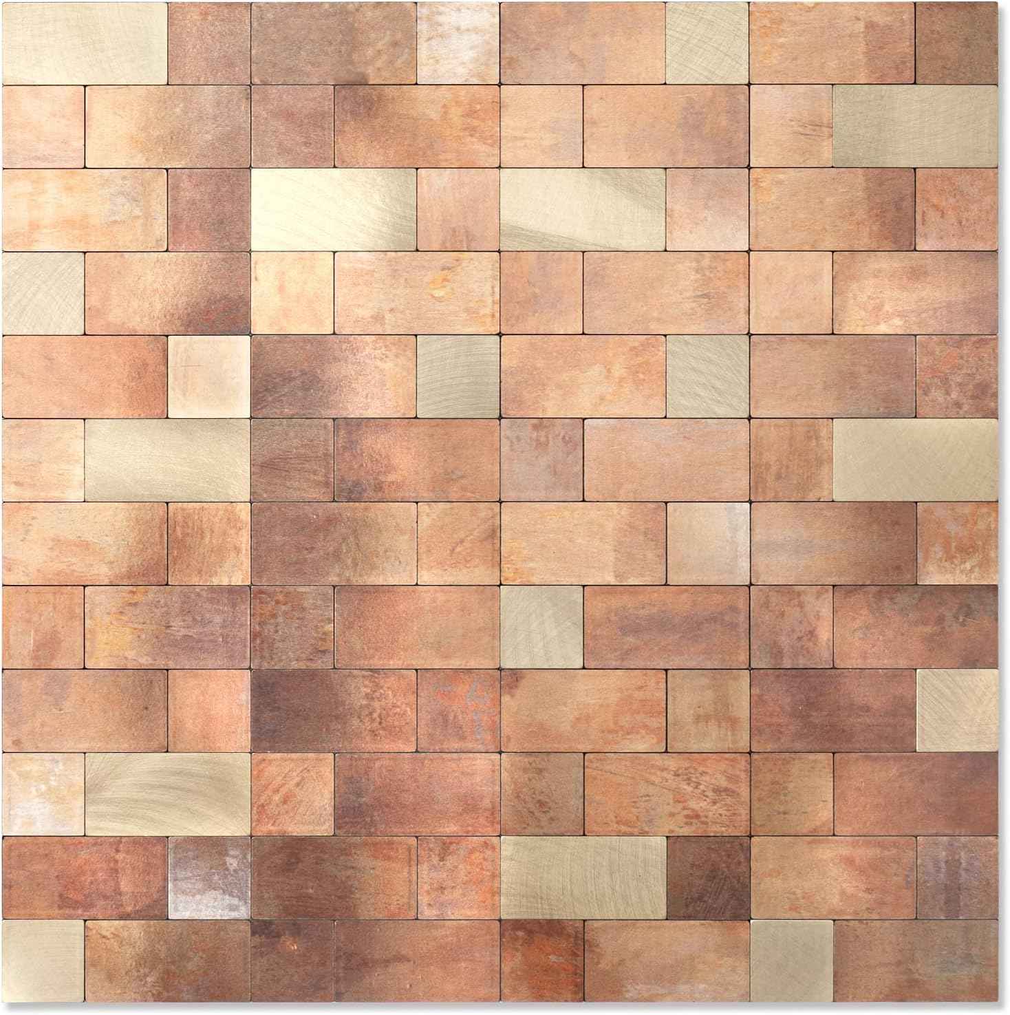 Stainless Steel Peel and Stick Backsplash Tiles - 20 Sheets, 12''x12'' for Kitchen & Bathroom