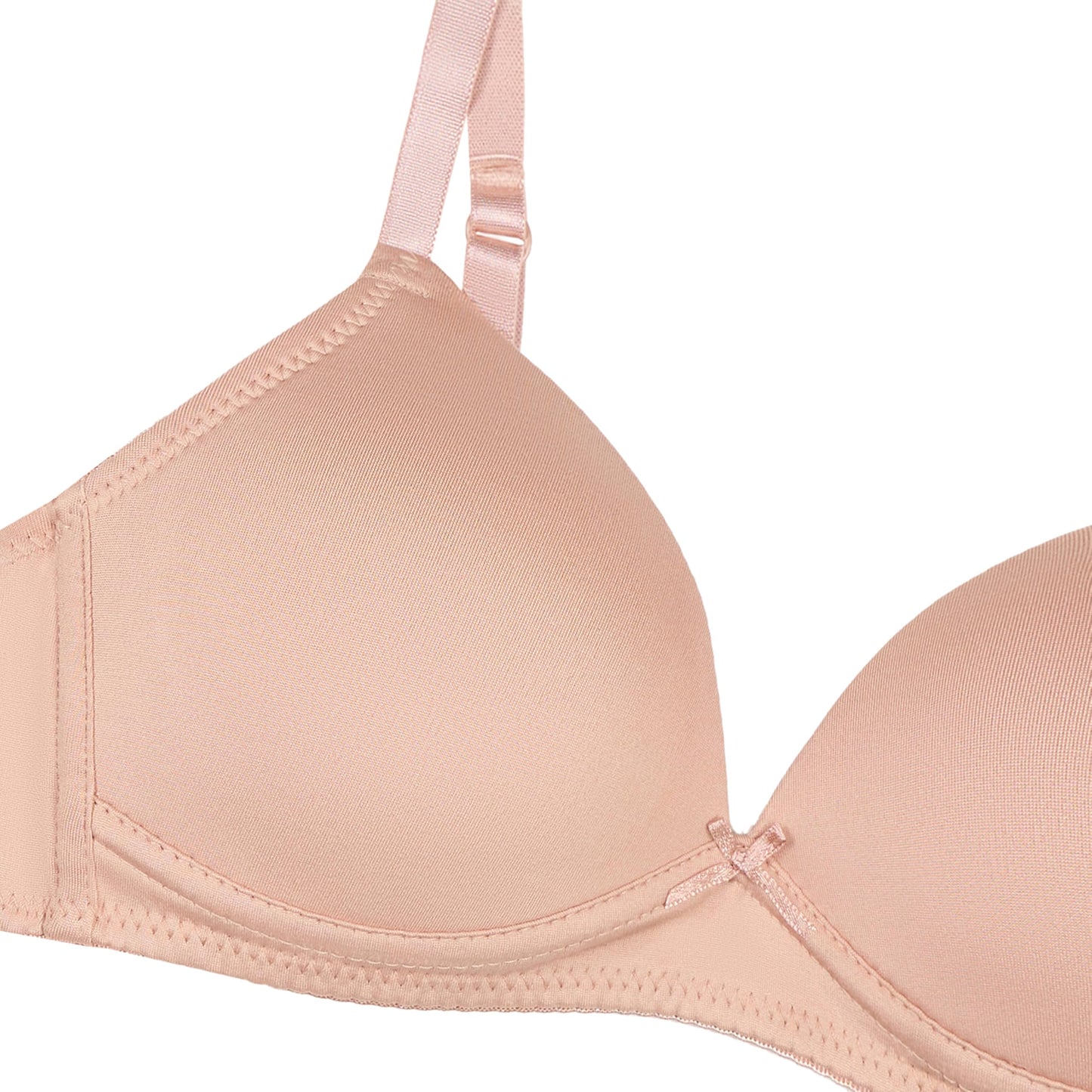 Tahari Girls 3-Pack Molded Wireless Bras Rose Nude, Bare Nude, White, 34A