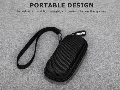Ginsco Hard Shell Case for KardiaMobile 1-Lead EKG Monitor - Durable 1680D Oxford Travel Pouch with Strap