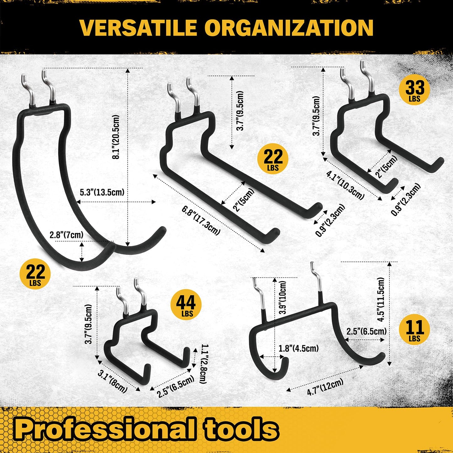 ELEAD 17PCS Pegboard Hooks with Peg-Board Bins Accessories: Heavy Duty Pegboard Drill Holder, Pegboard Accessories Organizer for Organizing Various Tools in Garage Home Craft Room