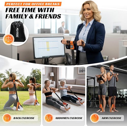 KUTIZE Multifunction Resistance Band - Upgraded Soft Foot Pedal for Full-Body Workouts | Home Gym Essentials