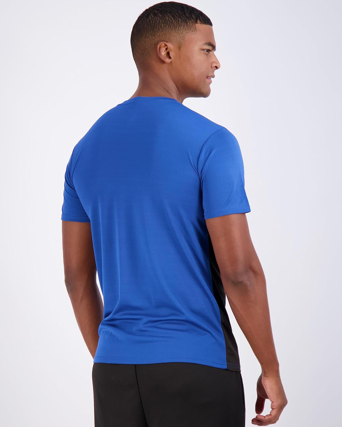 Real Essentials Men’s Mesh Short Sleeve Crew Neck T-Shirt - 5 Pack Athletic Tees for Big & Tall
