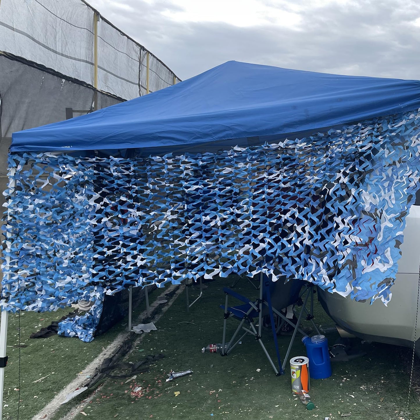 Yeacool Camo Netting Camouflage Net for Party Decoration Sunshade Camping Birthday Theme Boat Cover Beach Event(Ocean Camo,4.9ftx9.8ft,1.5m*3m)