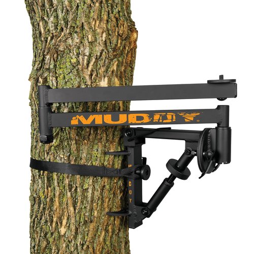 Muddy Outfitter Camera Arm with Steel Construction, 360-Degree Extension, Bubble Level, and Quick Release Lever Adjustments (Black)
