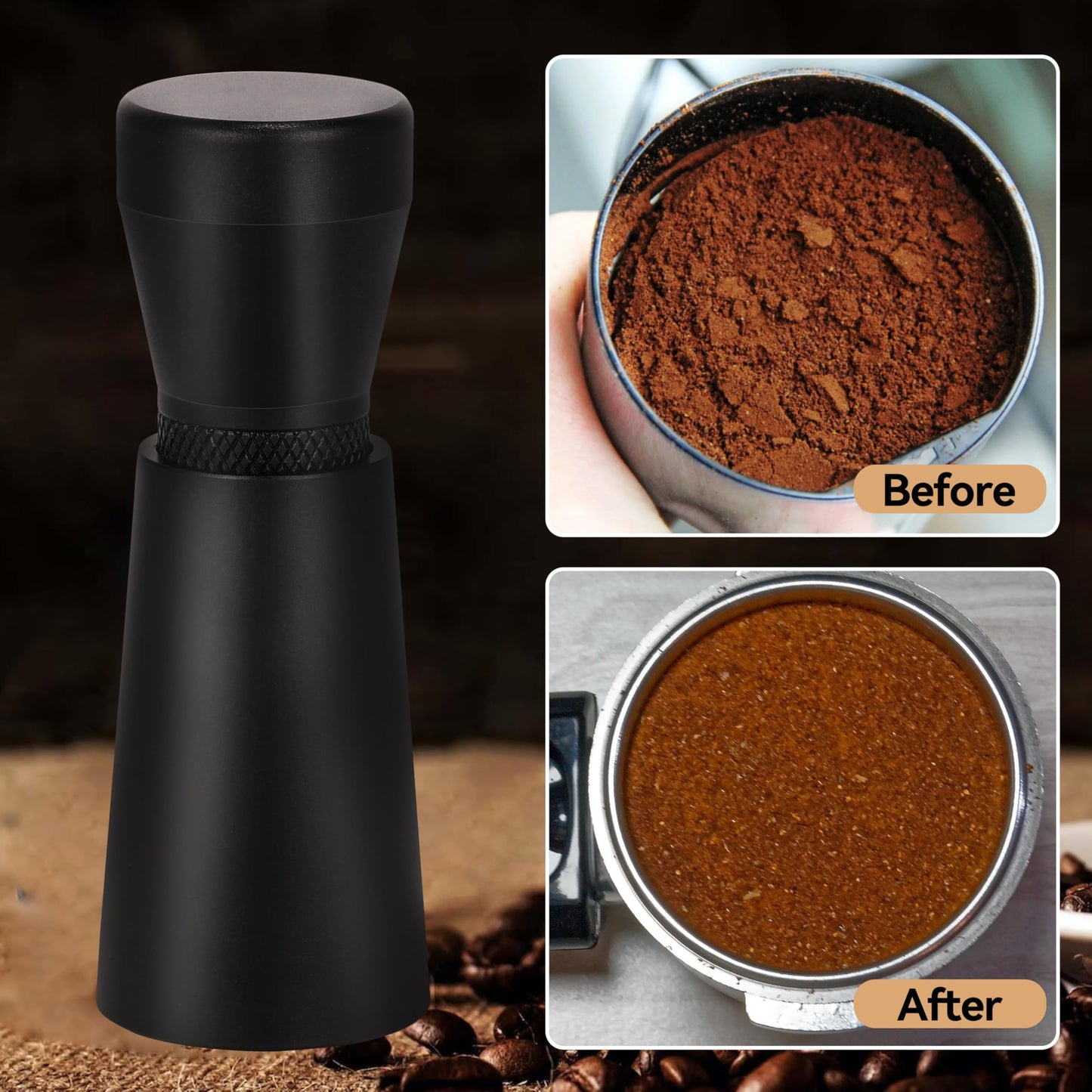 Apexstone Coffee Stirrer Tool, Coffee Stirring Tamper WDT Distribution Tool, Needle Distribution Tool Espresso, WDT Tool Espresso with Stand Black, WDT Tool Espresso Needle