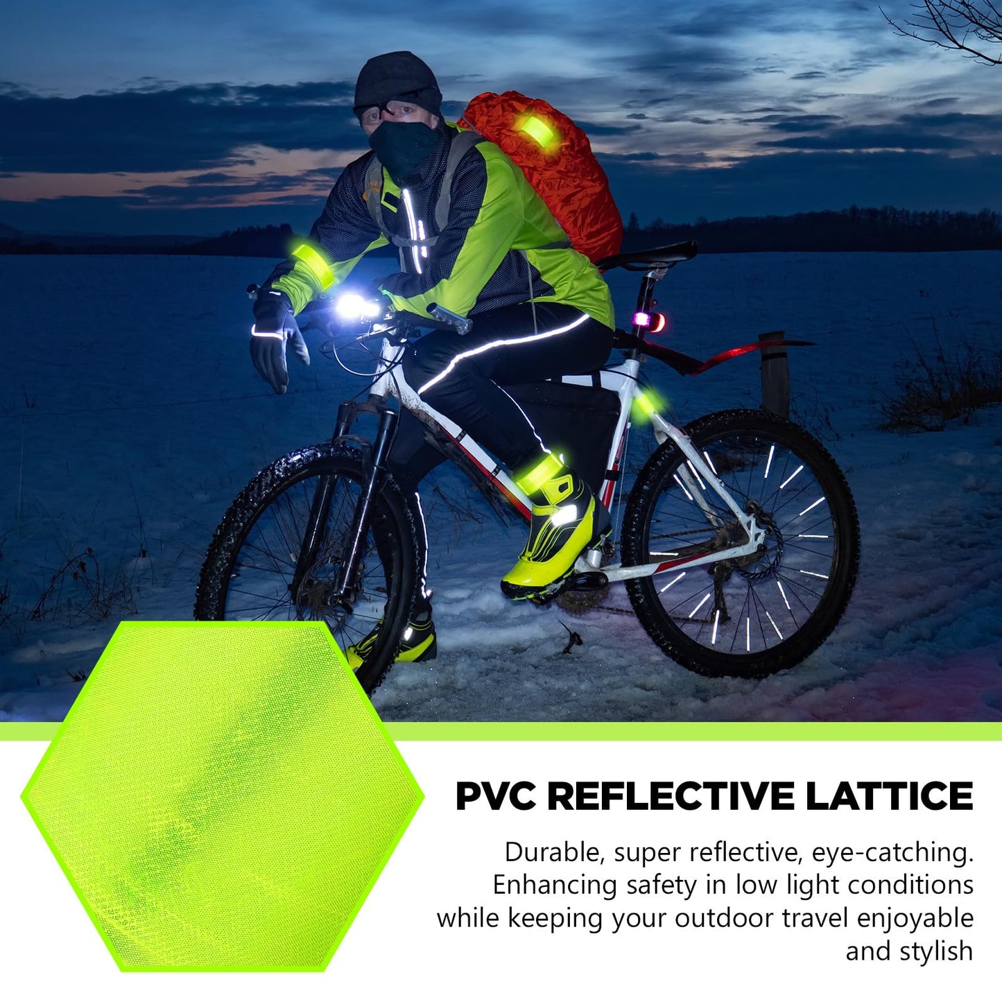 Halloscume 12 Pcs Reflective Arm Bands 15.75 in Reflective Snap Bands Slap Bracelets High Visibility Safety Ankle Strips Gift for Night Walking Cycling Running Jogging Hiking (Green)