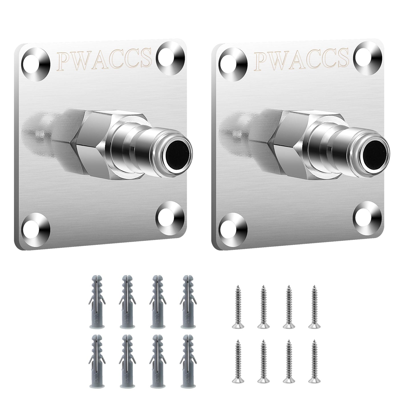 PWACCS Pressure Washer Gun Holder, Stainless Steel 1/4" Quick Connect Wall Mount Power Washer Gun Holder, Pressure Washer Accessories Wall Storage Rack, 2 Pack