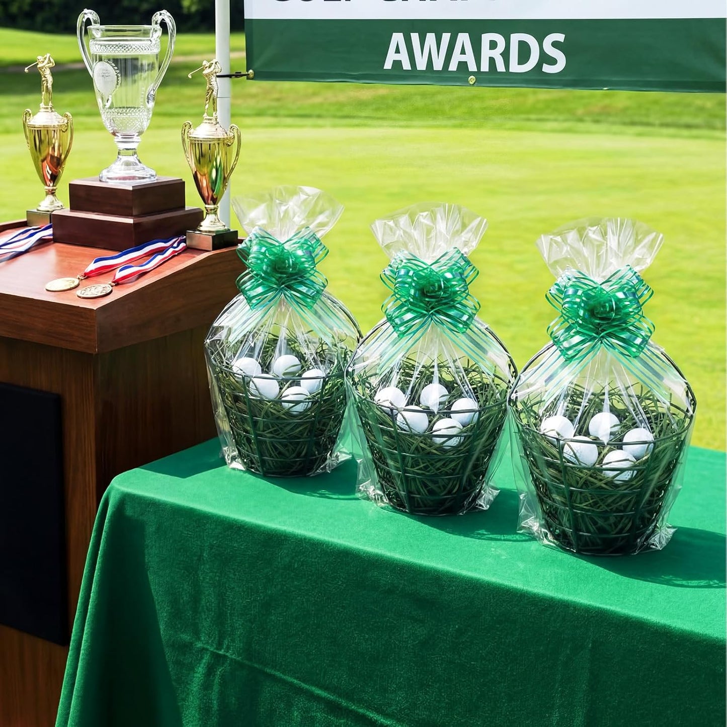 Skiennix Golf Gift Baskets - 22-Piece Set for Men | Metal Ball Baskets & Gift Bags for Golf Lovers