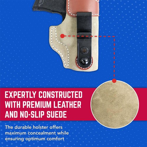 DeSantis Sof-Tuck IWB Holster- Holster IWB, Conceal Carry Gun Holster, Compact Left Hand Holster, Compatible with SIG Sauer P365, SIG P365 SAS - Left Hand Draw, Tan
