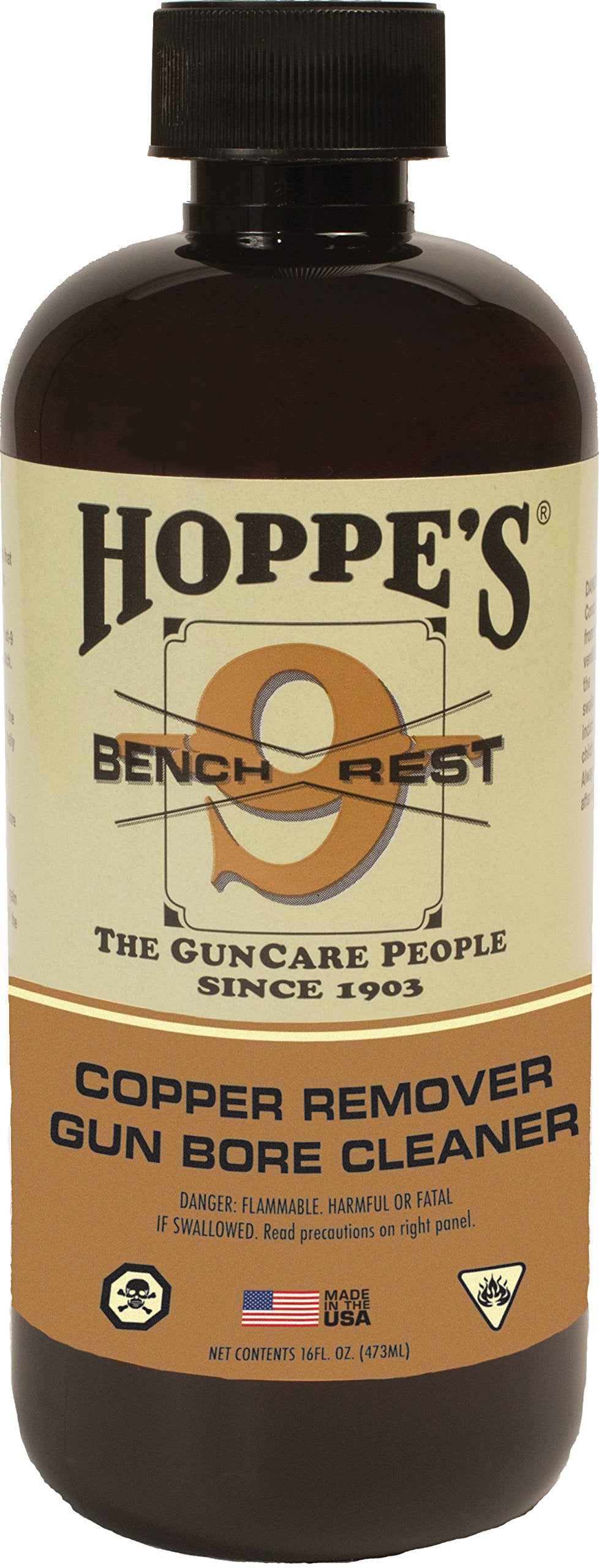 Hoppe's Bench Rest 9 Copper Solvent, 1 Pint Bottle