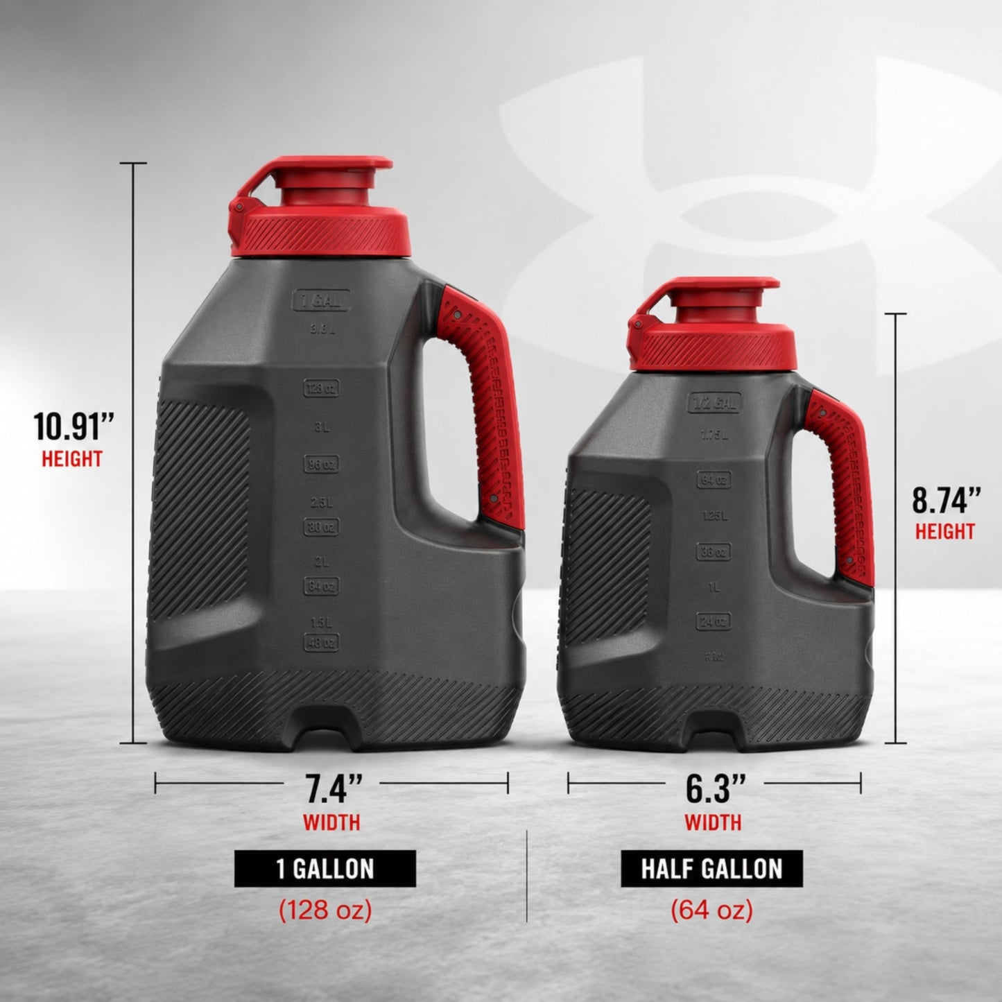 Under Armour 1 Gallon Water Bottle, Large Sports Jug, Durable, Gym Water Bottles for Men and Women, Football, Basketball